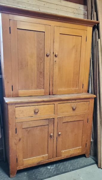 Pine Antique Step-Back Cupboard